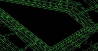 Mimari sanat konseptinde soyut çizgiler, minimum geometrik şekiller. 