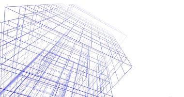 Mimari sanat konseptinde soyut çizgiler, minimum geometrik şekiller. 