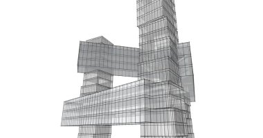 soyut mimari duvar kağıdı tasarımı, dijital konsept arkaplan