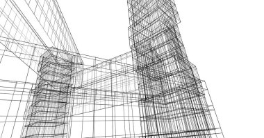 soyut mimari duvar kağıdı tasarımı, dijital konsept arkaplan