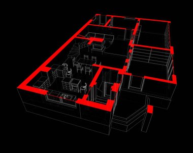 soyut mimari duvar kağıdı tasarımı, dijital konsept arkaplan