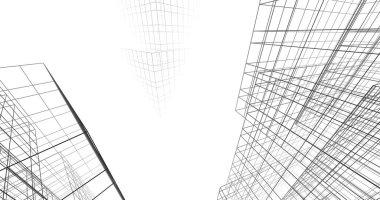 soyut mimari duvar kağıdı tasarımı, dijital konsept arkaplan