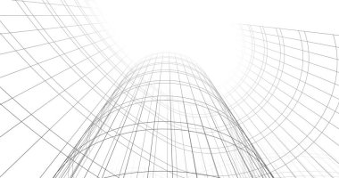 soyut mimari duvar kağıdı tasarımı, dijital konsept arkaplan