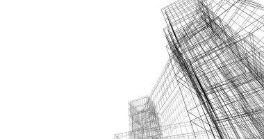 soyut mimari duvar kağıdı tasarımı, dijital konsept arkaplan