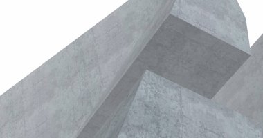 Mimari sanat konseptinde soyut çizgiler, minimum geometrik şekiller. 