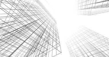 soyut mimari duvar kağıdı tasarımı, dijital konsept arkaplan