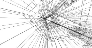 soyut mimari duvar kağıdı tasarımı, dijital konsept arkaplan