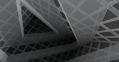 Mimari sanat konseptinde soyut çizgiler, minimum geometrik şekiller. 