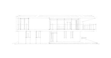 İnşaat planının 3B mimari tasarımı