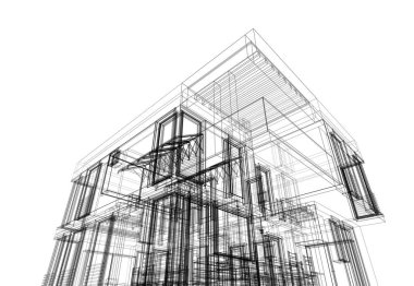 soyut mimari duvar kağıdı tasarımı, dijital konsept arkaplan