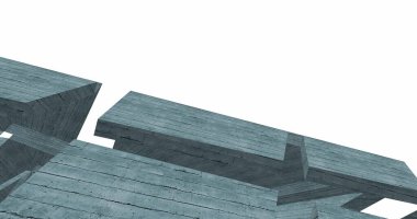 Mimari sanat konseptinde soyut çizgiler, minimum geometrik şekiller. 