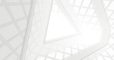 Mimari sanat konseptinde soyut çizgiler, minimum geometrik şekiller. 