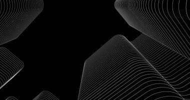 Mimari sanat konseptinde soyut çizgiler, minimum geometrik şekiller. 