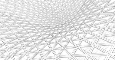 Mimari sanat konseptinde soyut çizgiler, minimum geometrik şekiller. 