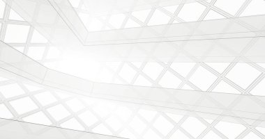 Mimari sanat konseptinde soyut çizgiler, minimum geometrik şekiller. 