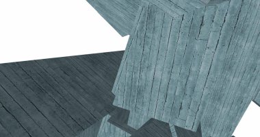 Mimari sanat konseptinde soyut çizgiler, minimum geometrik şekiller. 