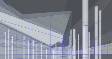 soyut mimari duvar kağıdı tasarımı, dijital konsept arkaplan