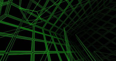 Mimari sanat konseptinde soyut çizgiler, minimum geometrik şekiller. 