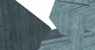 Mimari sanat konseptinde soyut çizgiler, minimum geometrik şekiller. 