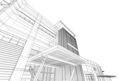 soyut mimari duvar kağıdı tasarımı, dijital konsept arkaplan