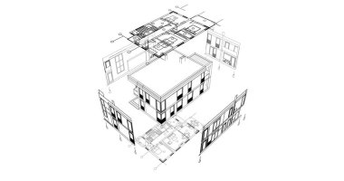 çizgili mimari duvar kağıdı, dijital arkaplan