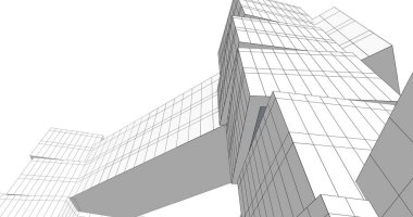 soyut mimari duvar kağıdı tasarımı, dijital konsept arkaplan