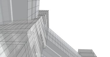 soyut mimari duvar kağıdı tasarımı, dijital konsept arkaplan