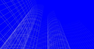 Mimari sanat konseptinde soyut çizgiler, minimum geometrik şekiller. 