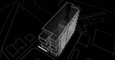 soyut mimari duvar kağıdı, dijital arkaplan