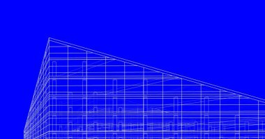 Mimari sanat konseptinde soyut çizgiler, minimum geometrik şekiller. 