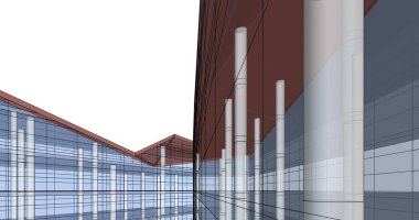 soyut mimari duvar kağıdı tasarımı, dijital konsept arkaplan