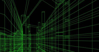 soyut mimari duvar kağıdı tasarımı, dijital konsept arkaplan