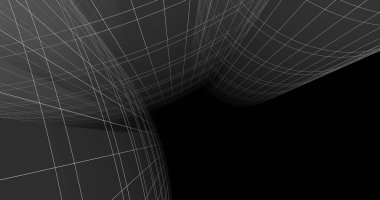 Mimari sanat konseptinde soyut çizgiler, minimum geometrik şekiller. 