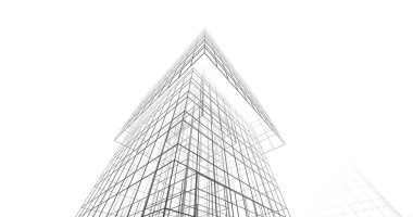 soyut mimari duvar kağıdı tasarımı, dijital konsept arkaplan