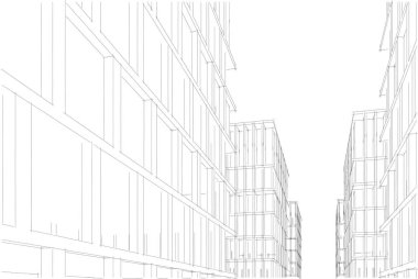 soyut mimari duvar kağıdı tasarımı, dijital konsept arkaplan