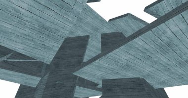 Mimari sanat konseptinde soyut çizgiler, minimum geometrik şekiller. 