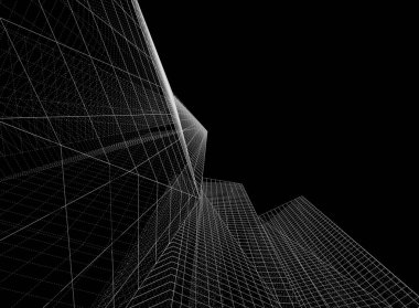 soyut mimari duvar kağıdı tasarımı, dijital konsept arkaplan