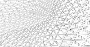 Mimari sanat konseptinde soyut çizgiler, minimum geometrik şekiller. 