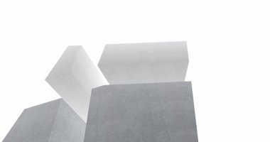 Mimari sanat konseptinde soyut çizgiler, minimum geometrik şekiller. 