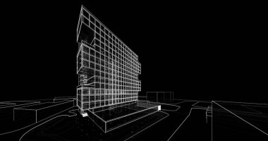 soyut mimari duvar kağıdı, dijital arkaplan