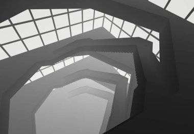 soyut mimari duvar kağıdı tasarımı, dijital konsept arkaplan