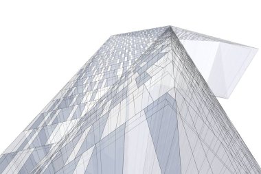 Mimari sanat konseptinde soyut çizgiler, minimum geometrik şekiller. 