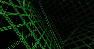 Mimari sanat konseptinde soyut çizgiler, minimum geometrik şekiller. 