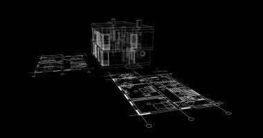 çizgili mimari duvar kağıdı, dijital arkaplan