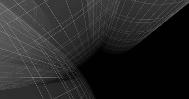 Mimari sanat konseptinde soyut çizgiler, minimum geometrik şekiller. 