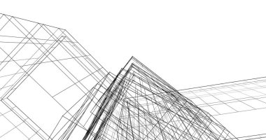 soyut mimari duvar kağıdı tasarımı, dijital konsept arkaplan