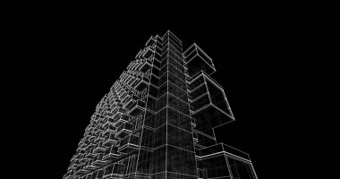 soyut mimari duvar kağıdı, dijital arkaplan