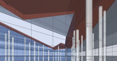 soyut mimari duvar kağıdı tasarımı, dijital konsept arkaplan