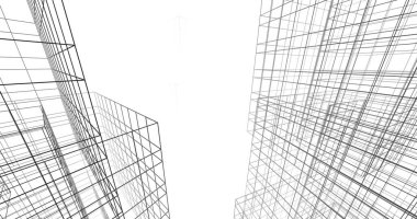 soyut mimari duvar kağıdı tasarımı, dijital konsept arkaplan