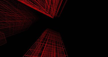 soyut mimari duvar kağıdı tasarımı, dijital konsept arkaplan